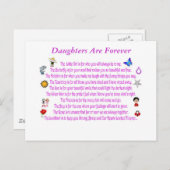 Töchter sind für immer Postkarte (Vorne/Hinten)