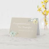 Töchter & Sohn im Gesetz Hochzeit Glückwunsch Grau Karte (Gelbe Blume)