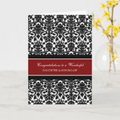 Töchter & Sohn im Gesetz Hochzeit Glückwunsch Red Karte (Gelbe Blume)