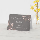 Tochter & Sohn im Jura Hochzeitstag Herzlichen Glü Karte (Gelbe Blume)