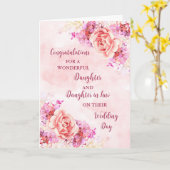 Töchter & Tochter im Gesetz Herzlichen Glückwunsch Karte (Gelbe Blume)