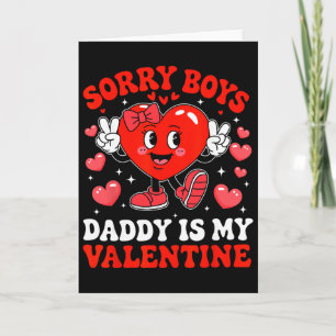 Tochter tut mir leid Jungs Daddy ist mein Valentin Karte