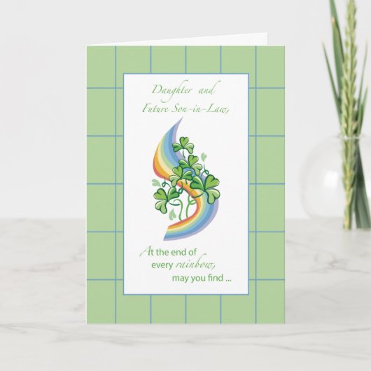 Tochter und Future Son in Law St. Patrick's Day Karte (Vorderseite)