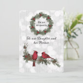 Tochter und Partner Red Kardinal Christmas (Stehend Vorderseite)