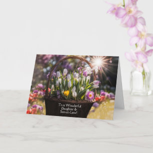 Tochter und Schwiegersohn Ostern Korb Karte