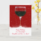 Tochter und Sohn im Gesetz Funny Happy Holidays Karte (Gelbe Blume)