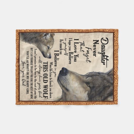 Tochter und Vater blanken Fleecedecke (Vorderseite (Horizontal))