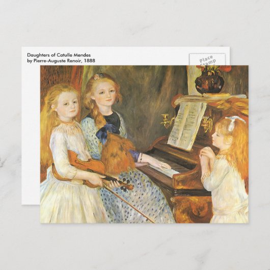 Töchter von Catulle Mendes von Pierre Renoir Postkarte (Vorne/Hinten)