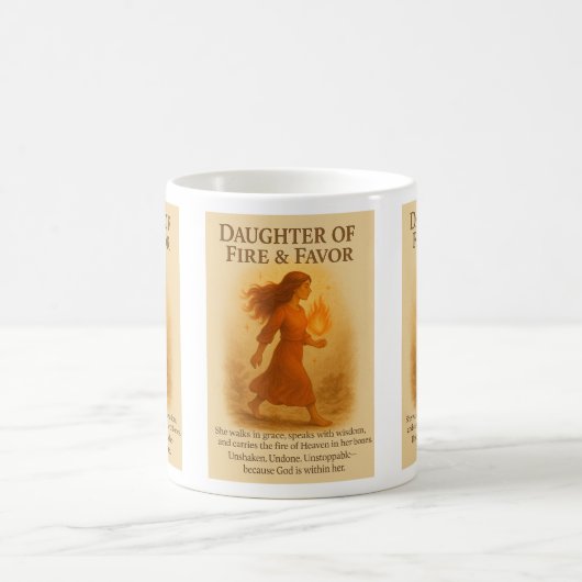 Tochter von Feuer und Gunst Kaffeetasse (Mittel)