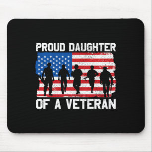 Töchter von Veteranen Gedenktag Patriotisch Herren Mousepad