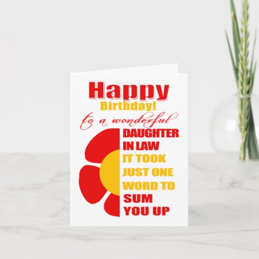 Tochter zum Geburtstag Karte (Vorderseite)