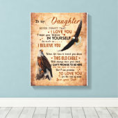 Tochtergeschenk | Brief an meine Tochter aus dem V Leinwanddruck (Insitu (Holzboden))