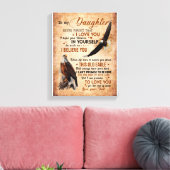 Tochtergeschenk | Brief an meine Tochter aus dem V Leinwanddruck (Insitu (Wohnzimmer))