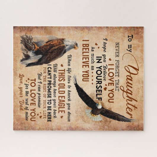 Tochtergeschenk | Brief an meine Tochter aus dem V Puzzle (Horizontal)