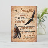 Tochtergeschenk| Brief an meine Tochter aus dem Va Einladung (Stehend Vorderseite)