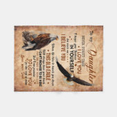 Tochtergeschenk| Brief an meine Tochter aus dem Va Fleecedecke (Vorderseite (Horizontal))