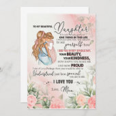 Tochtergeschenk | Brief an meine Tochter aus der M Einladung (Vorne/Hinten)