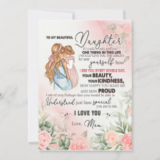 Tochtergeschenk | Brief an meine Tochter aus der M Einladung