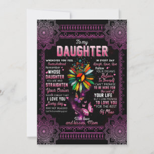 Tochtergeschenk   Brief an meine Tochter aus der M Einladung