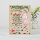 Tochtergeschenk | Brief an meine Tochter aus der M Einladung (Stehend Vorderseite)