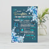Tochtergeschenk | Brief an meine Tochter aus der M Einladung (Stehend Vorderseite)