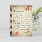 Tochtergeschenk | Brief an meine Tochter aus der M Einladung (Stehend Vorderseite)
