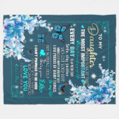 Tochtergeschenk | Brief an meine Tochter aus der M Fleecedecke (Vorderseite (Horizontal))