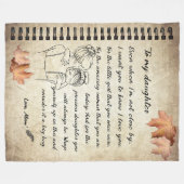 Tochtergeschenk | Brief an meine Tochter aus der M Fleecedecke (Vorderseite (Horizontal))