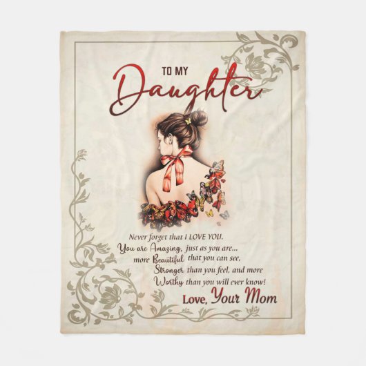 Tochtergeschenk | Brief an meine Tochter aus der M Fleecedecke (Vorderseite)
