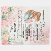 Tochtergeschenk | Brief an meine Tochter aus der M Fleecedecke (Vorderseite (Horizontal))