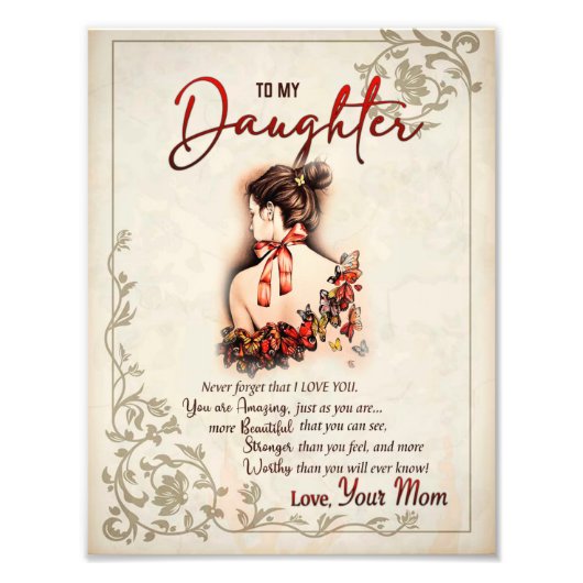 Tochtergeschenk | Brief an meine Tochter aus der M Fotodruck (Vorne)