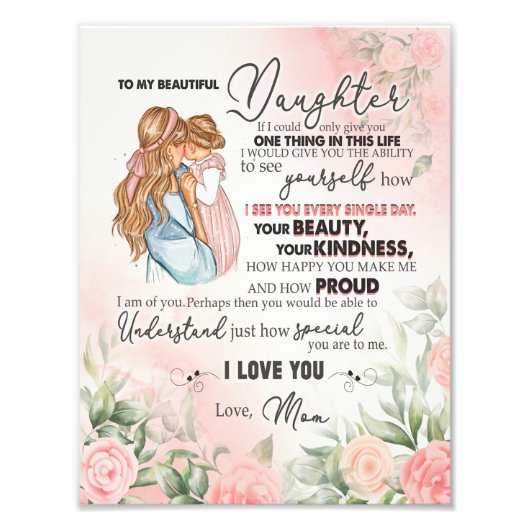 Tochtergeschenk | Brief an meine Tochter aus der M Fotodruck (Vorne)