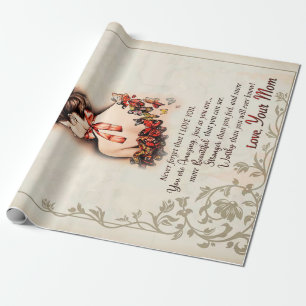 Tochtergeschenk   Brief an meine Tochter aus der M Geschenkpapier