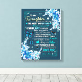 Tochtergeschenk | Brief an meine Tochter aus der M Leinwanddruck (Insitu (Holzboden))