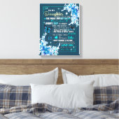 Tochtergeschenk | Brief an meine Tochter aus der M Leinwanddruck (Insitu (Schlafzimmer))