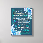 Tochtergeschenk | Brief an meine Tochter aus der M Leinwanddruck (Vorderseite)