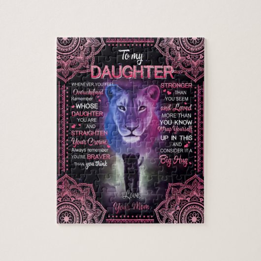 Tochtergeschenk | Brief an meine Tochter aus der M Puzzle (Vertikal)