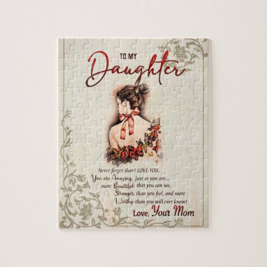 Tochtergeschenk | Brief an meine Tochter aus der M Puzzle (Vertikal)