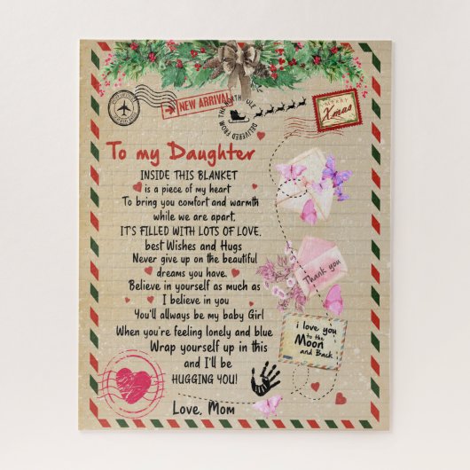 Tochtergeschenk | Brief an meine Tochter aus der M Puzzle (Vertikal)