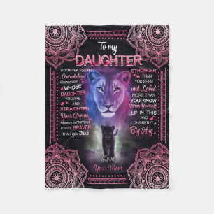 Tochtergeschenk  Brief an meine Tochter aus der Ma Fleecedecke