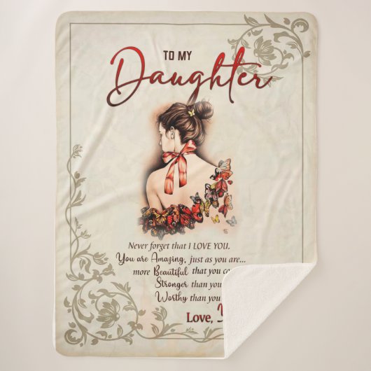 Tochtergeschenk| Brief an meine Tochter aus der Ma Sherpadecke (Vorderseite)