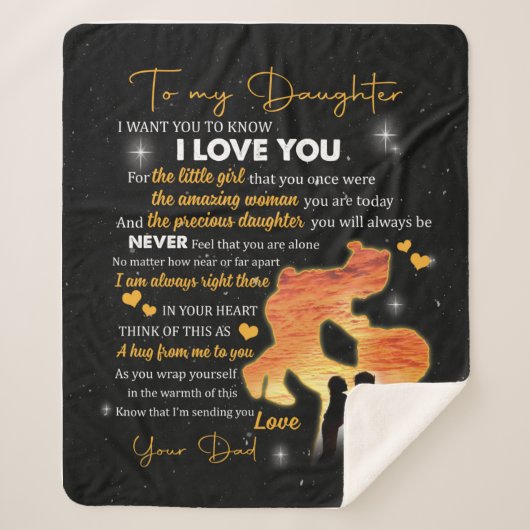 Tochtergeschenk |Brief an meine Tochter Liebe aus Sherpadecke (Vorderseite)