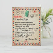 Tochtergeschenk | Für unsere Tochter Liebe vom Vat Einladung (Stehend Vorderseite)