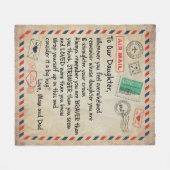 Tochtergeschenk | Für unsere Tochter Liebe vom Vat Fleecedecke (Vorderseite (Horizontal))