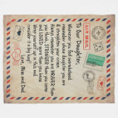 Tochtergeschenk | Für unsere Tochter Liebe vom Vat Fleecedecke (Vorderseite (Horizontal))