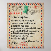 Tochtergeschenk | Für unsere Tochter Liebe vom Vat
