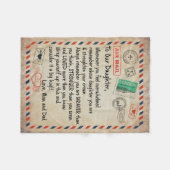 Tochtergeschenk| zu unserer Tochter Liebe vom Vate Fleecedecke (Vorderseite (Horizontal))