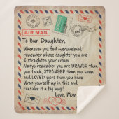 Tochtergeschenk| zu unserer Tochter Liebe vom Vate Sherpadecke (Vorderseite)