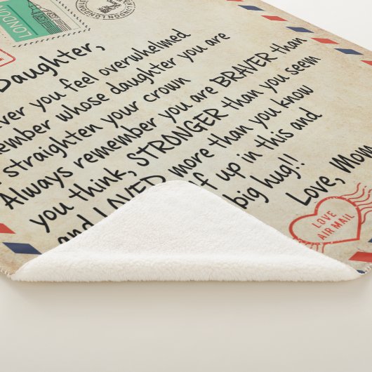 Tochtergeschenk| zu unserer Tochter Liebe vom Vate Sherpadecke (3/4)