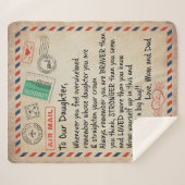 Tochtergeschenk| zu unserer Tochter Liebe vom Vate Sherpadecke (Vorderseite (Horizontal))